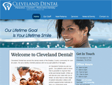 Tablet Screenshot of cleveland-dental.com